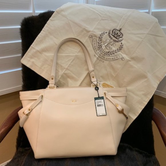 Ralph Lauren Classic Ivory Tote - Picture 1 of 6